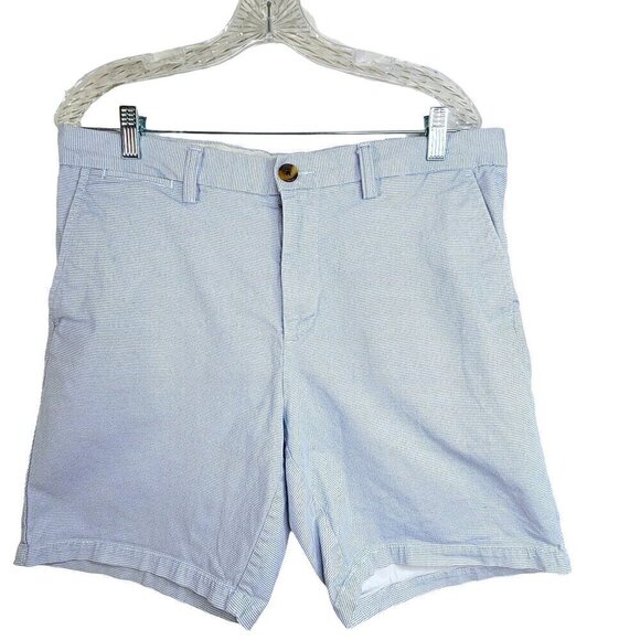 Old Navy Men's Ultimate Slim Micro-Stripe Chino Shorts Mini Blue Size 34 - Picture 3 of 8